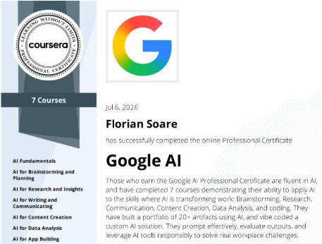 Google AI Professional Certificate